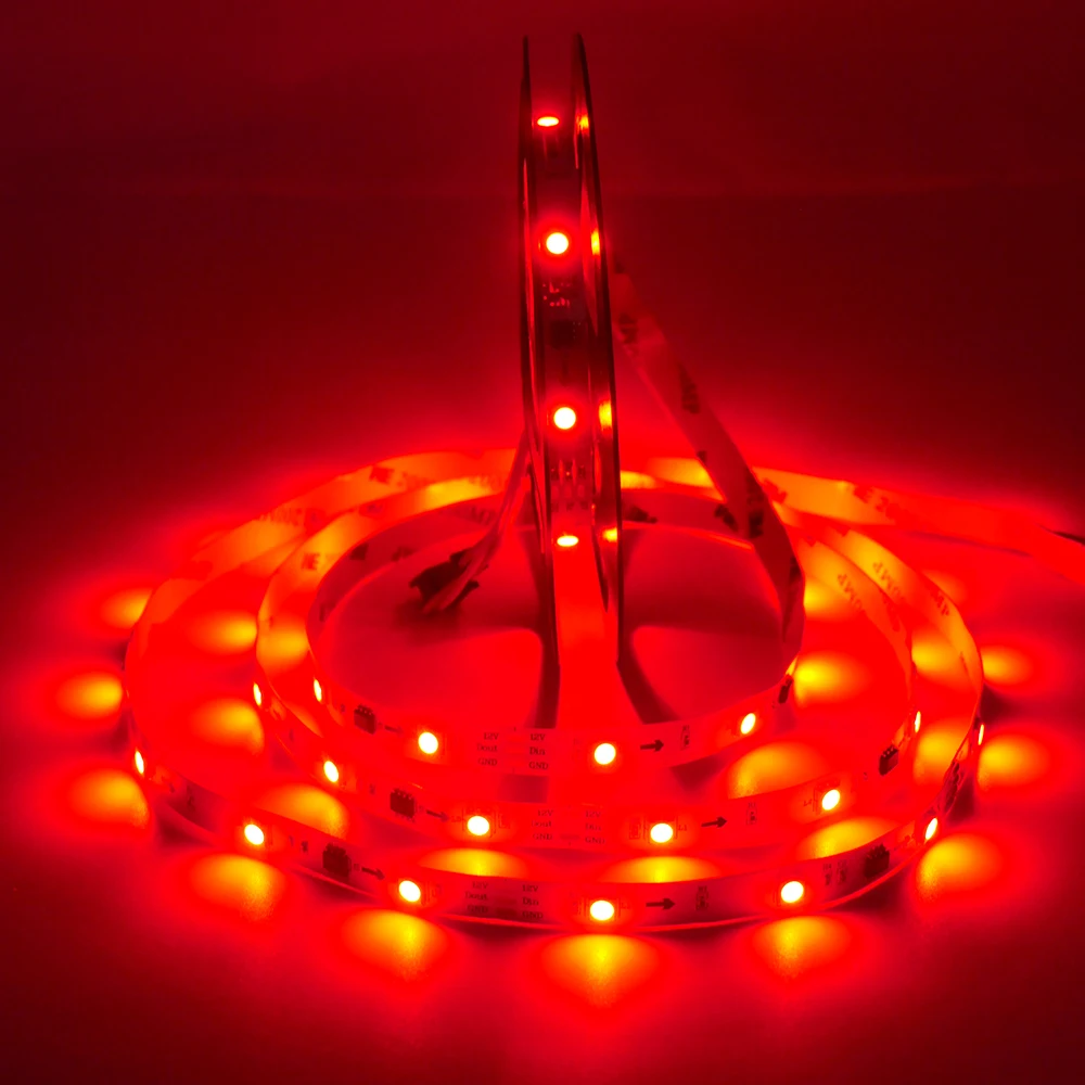 DC12V 5m WS2811 Pixel Led Strip Light;Addressable 30/48/60leds/m Full Color WS2811 IC 5050 RGB Led Lamp Tape