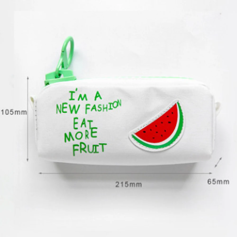 Пенал-органайзер для карандашей, с фруктами, на молнии, лимон, A6628, ананас, холст