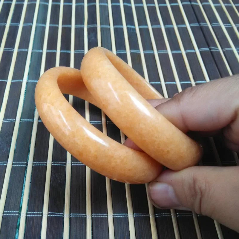 الطبيعي الأصفر الصينية اليشم سوار الإسورة مجوهرات الإكسسوارات المرأة محظوظ تميمة محفورة باليد أساور سيدة حزب هدية #6