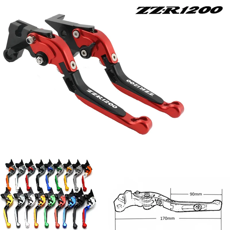 

For Kawasaki ZZR1200 ZZR 1200 2002 2003 2004 2005 Motorcycle Parts Foldable And Retractable CNC Aluminum Brake Clutch Lever