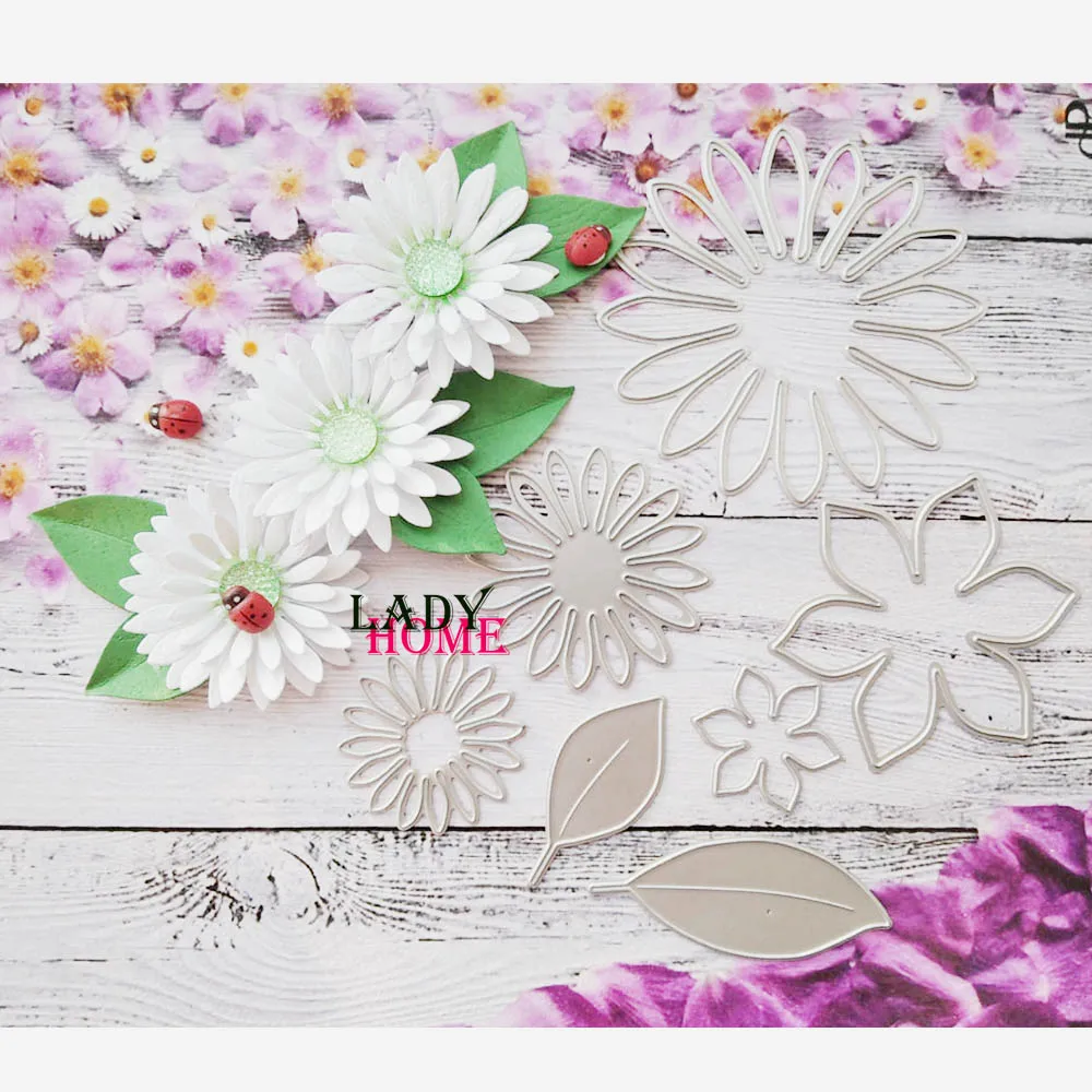 Sun Flowers Scrapbooking Dies Metal Embossed Knife Template Stencils for DIY Paper Album Photo Cards Making Dies Cut Die 2020