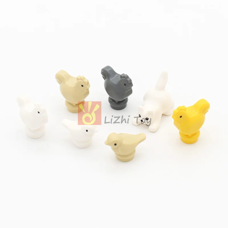 

MOC Building Blocks Animal Cat Crouching Bunny Bird Chicken 29685 6251 95342 Zoom DIY Bricks Toys Compatible with Assembles