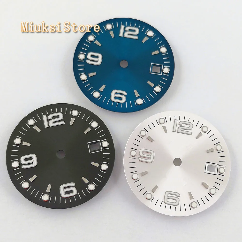 1PCS 31.5mm sterile blue black silver watch Dial Fit ETA 2836/2824 DG2813/3804 Miyota 8215 821A 8205 automatic movement P934-N