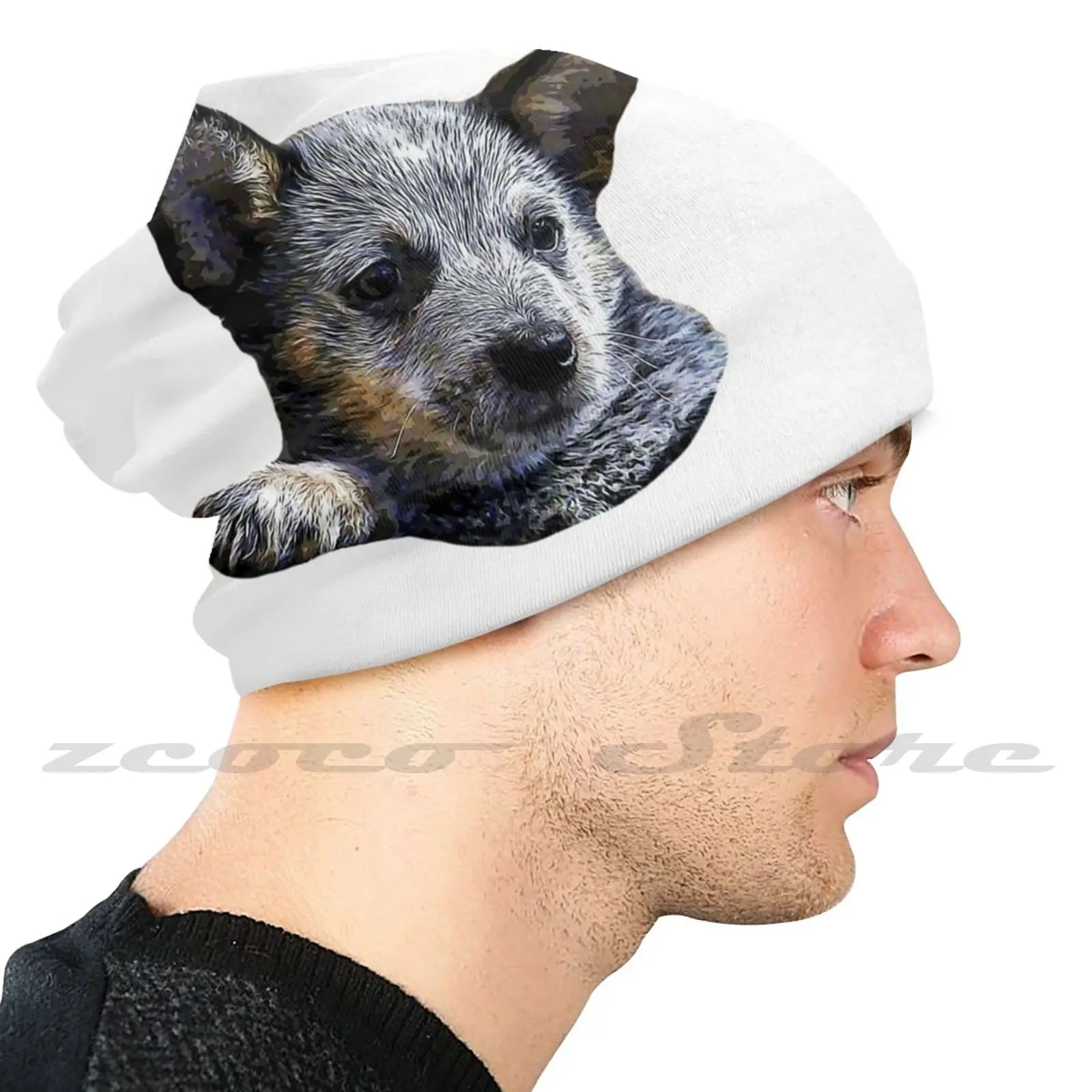 Australian Cattle Dog Blue Heeler Puppy Dog Knit Hat Hedging Cap Soft Elasticity Outdoor Sports Leisure Australian Cattle Dog