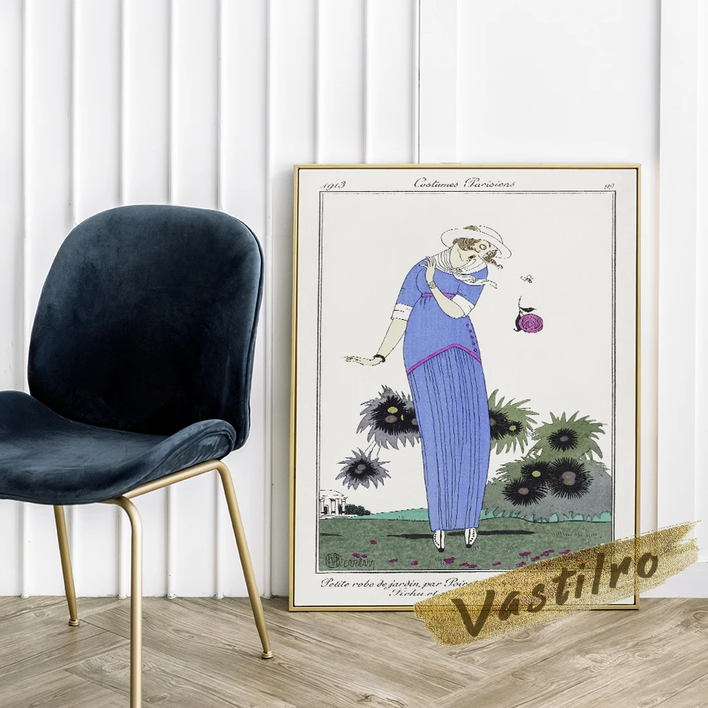 Charles Martin Museum Exhibition Poster, Charles Petite Robe De Jardin Wall Painting, Martin Fashion Woman Figure Wall Stcikers