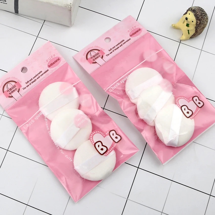 3ชิ้น/เซ็ตรอบรูปร่างเปียก/แห้ง Air Cushion BB ครีมเครื่องสำอางผงพัฟ,blush คอนซีลเลอร์ฟองน้ำพัฟแต่งหน้าเครื่องมือ