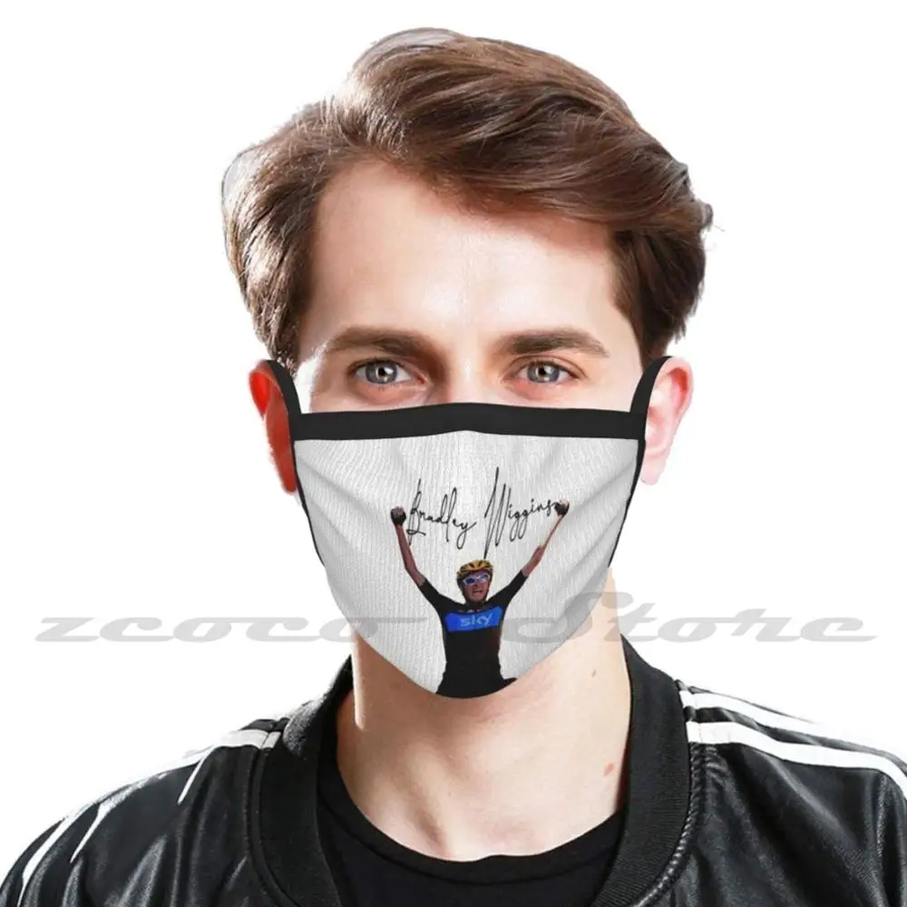 Bradley Wiggins Washable Trending Customized Pm2.5 Filter Mask Cycling Bradley Wiggins Bike Bicycle Cycle Sport Team Ditalia