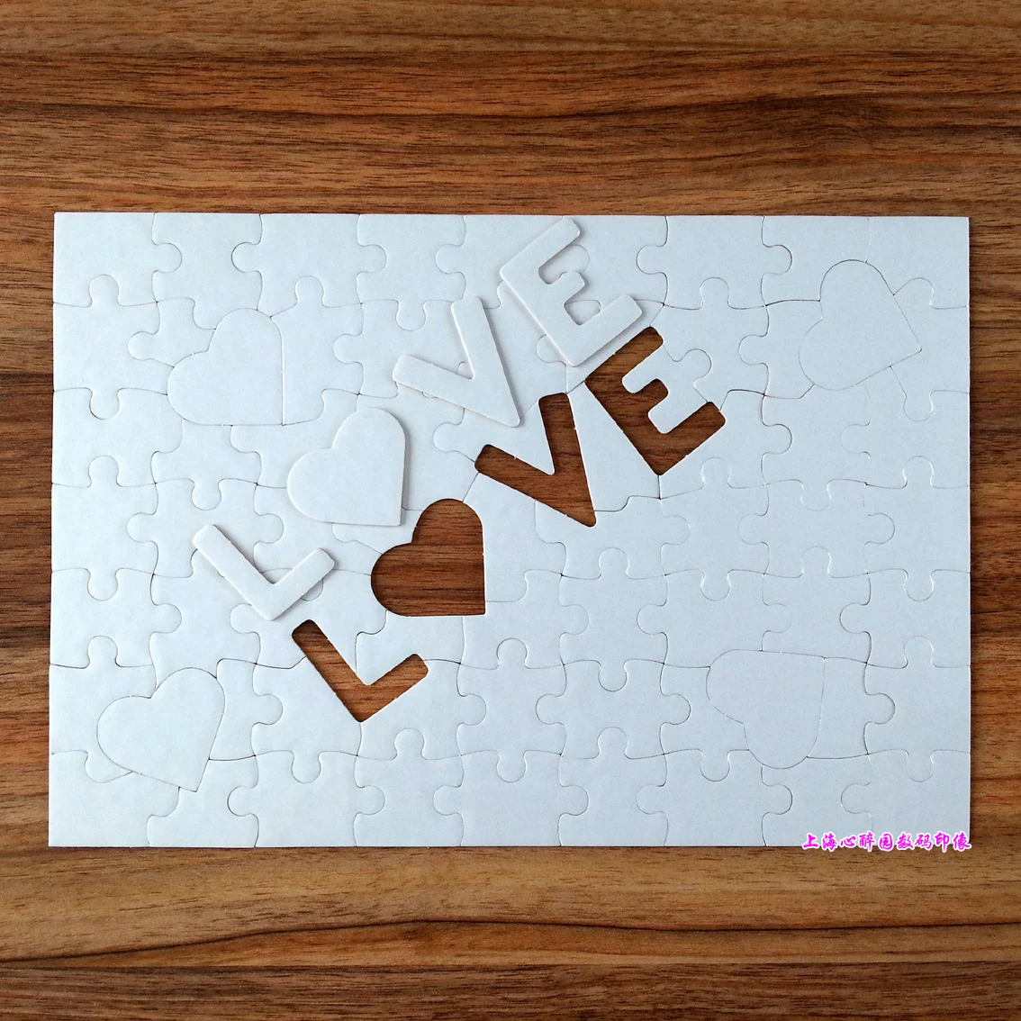 

Free Shipping 20pcs/lot A4 LOVE Sublimation Blank Puzzle DIY Craft Jigsaw Puzzle For Sublimation Ink Transfer