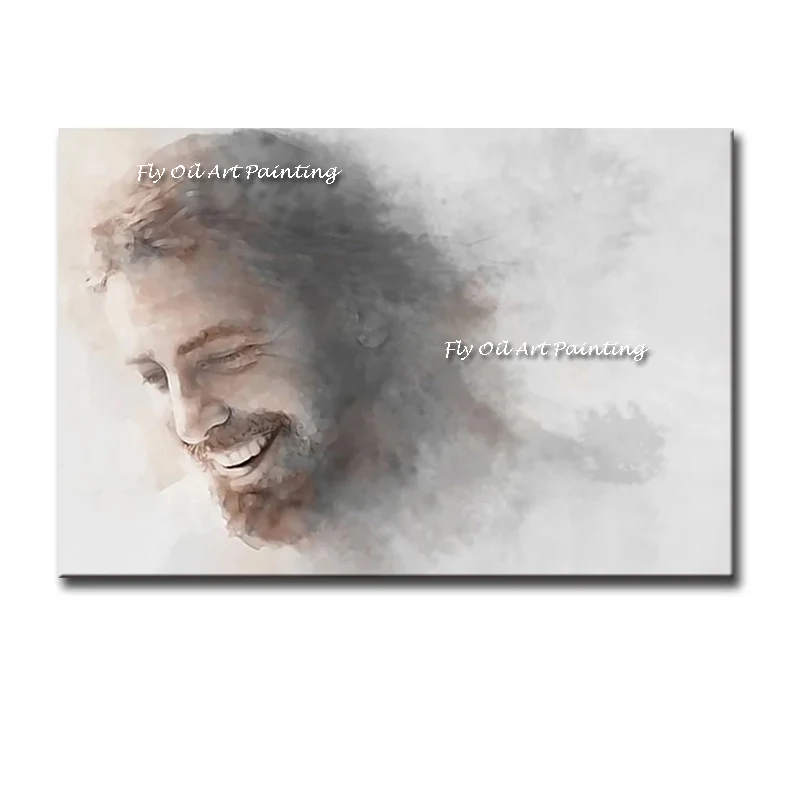 100% Handmade Oil painting Jesus wall art handmade image  Paint Handmade Oil Painting Wall Art Picture Home Decor