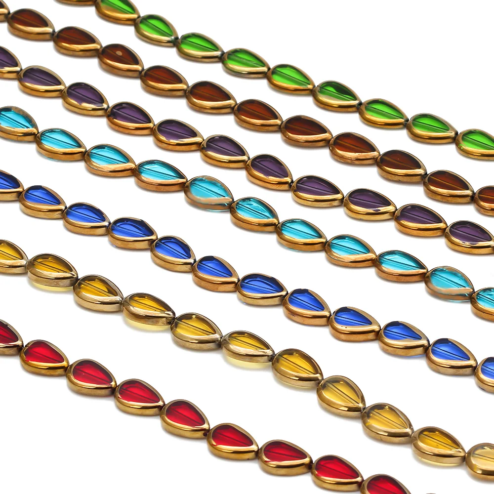 MEIBEADS 20pcs/lot Colorful Loose Spacers Beads Water Drop Jewelry Accessories For Women Diy Beads Bracelet Necklace Pendants