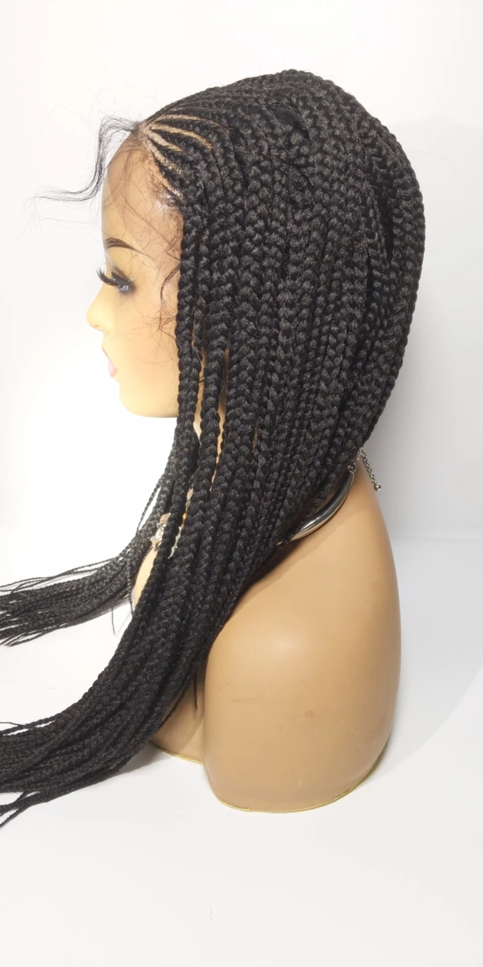 Synthetic braids wig frontal wig 24 inches