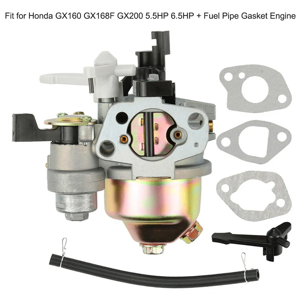 Motorcycle Carburetor Carb Fit for Honda GX160 GX168F GX200 5.5HP 6.5HP + Fuel Pipe Gasket Engine