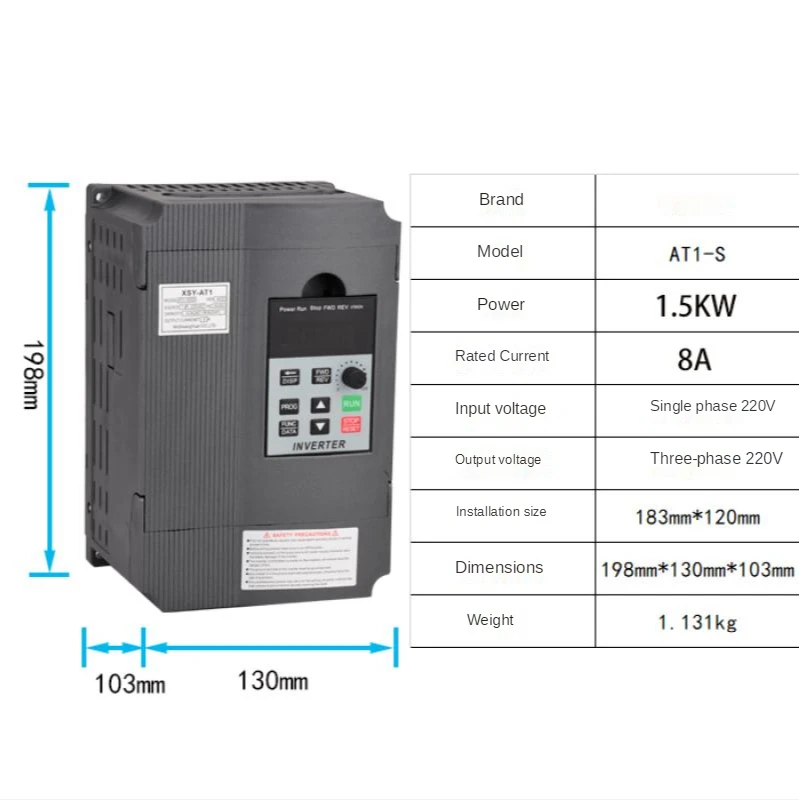 1.5KW 220V VFD Single Phase input 220v and 3 Phase Output 220V Frequency Converter/Adjustable Speed Drive PMW Frequency Inverter