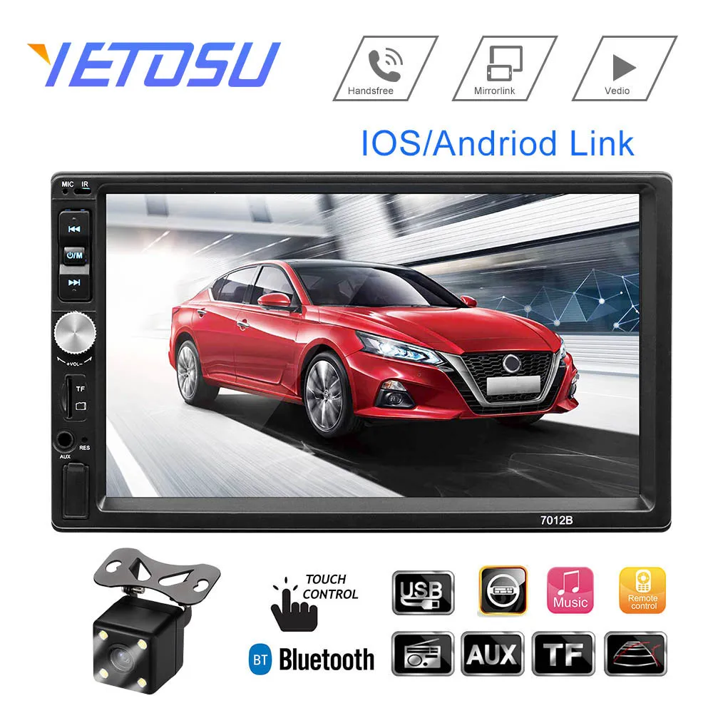 

2 din car radio Bluetooth audio Multimedia Player 7" Digital Display MP5 USB SD FM 2din Stereo Autoradio Backup Monitor