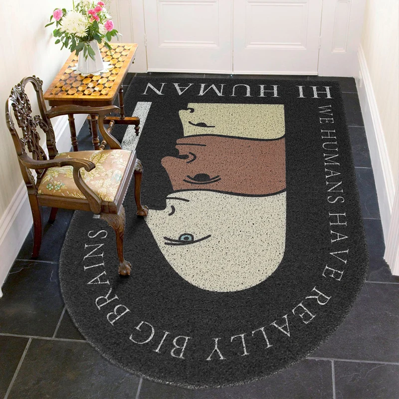 PVC Silk Loop Door Mat Carpet Living Room Mat Bath Mat Kitchen Mat Home Doormat Can Be Cut Anti-slip Custom Entrance Mat Carpet