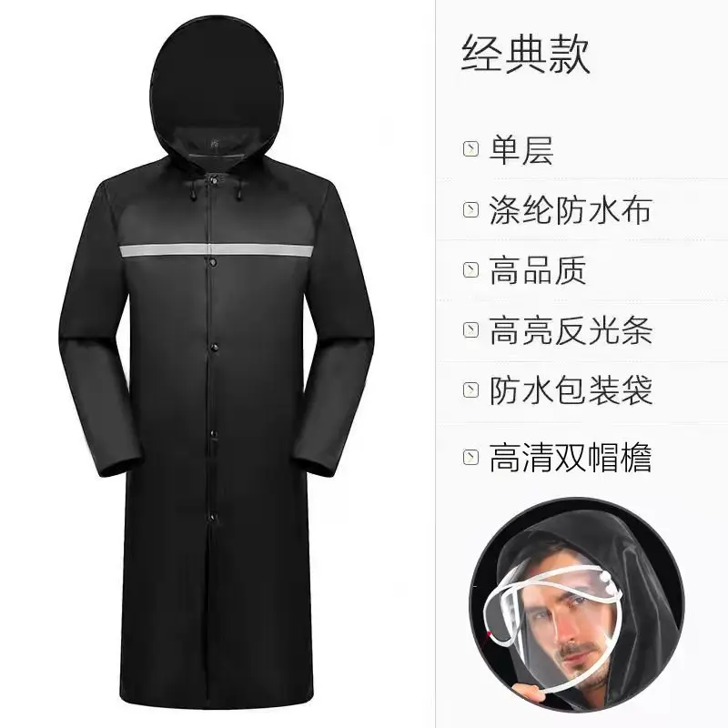 Raincoat Long Full Body Fashion Rainproof Jacket Rain Poncho Men Women Adult Waterproof Outdoor