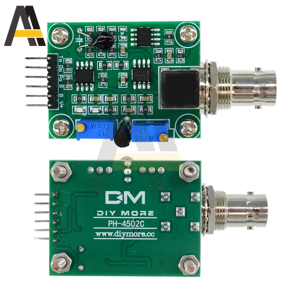 Liquid 0-14PH Value Detection Regulator Sensor Module Monitoring Control Board Meter Tester for Arduino BNC PH Electrode Probe