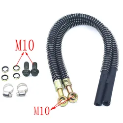 Manguera de goma de combustible para motocicleta, accesorios de reacondicionamiento de aceite, Enfriador de refrigeración, radiador de temperatura, junta de manguera de ubber, tornillo M10