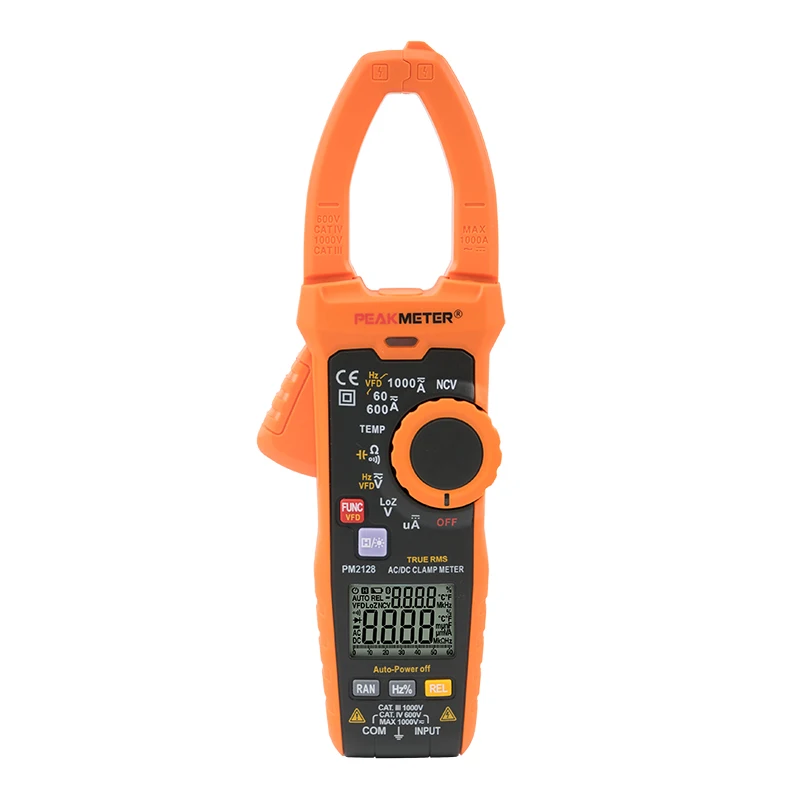 PEAKMETER PM2128/PM2128S Digital clamp meter AC/ DC Voltage Resistance Capacitance Frequency Low Pass Filter Current Clamp meter