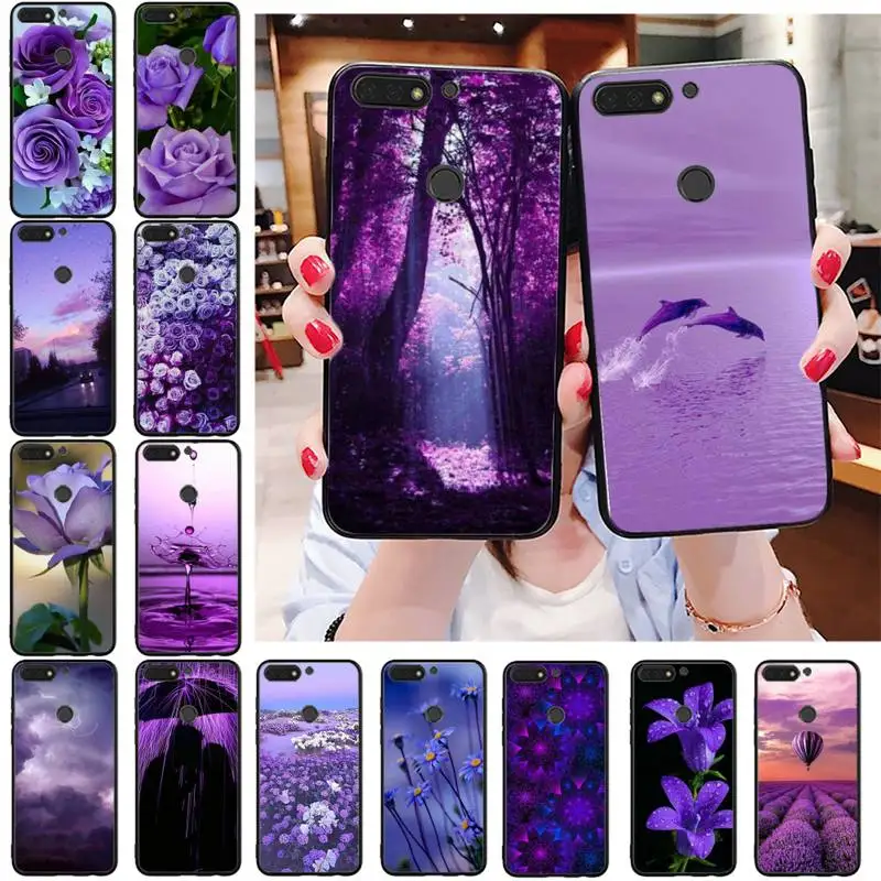 infinity on Purple Phone Case For Huawei Honor 5A 7A 7C 8A 8C 8X 9X 9XPro 9Lite 10 10i 10lite play 20 20lite