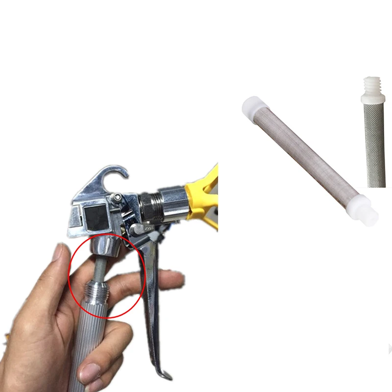 Tipo de inserção de pistola de pulverizador de pintura mal ventilada filtro de pistola 30/200 malha para (1 pçs) parafuso-no filtro de arma 60 varas de pistola de pulverizador de pintura de malha t