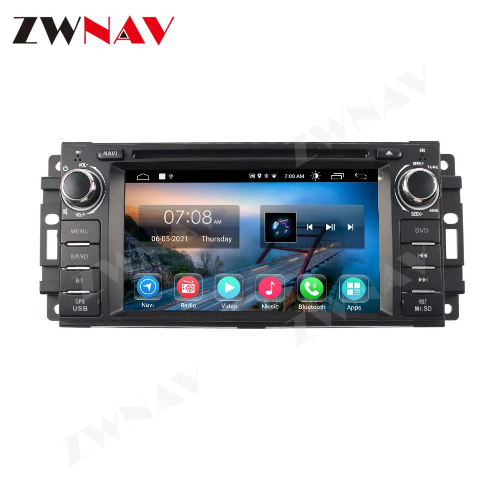 Android 10 Car DVD Player For Jeep Cherokee Compass Patriot Wrangler Dodge Challenger Chrysler Radio Audio Stereo Multimedia