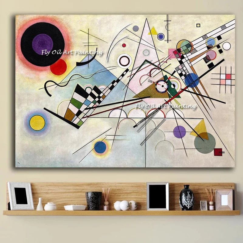 

Composition by Wassily Kandinsky Canvas Painting For Living Room Home Decoration Handmade Oil Painting On Canvas Wall Painting