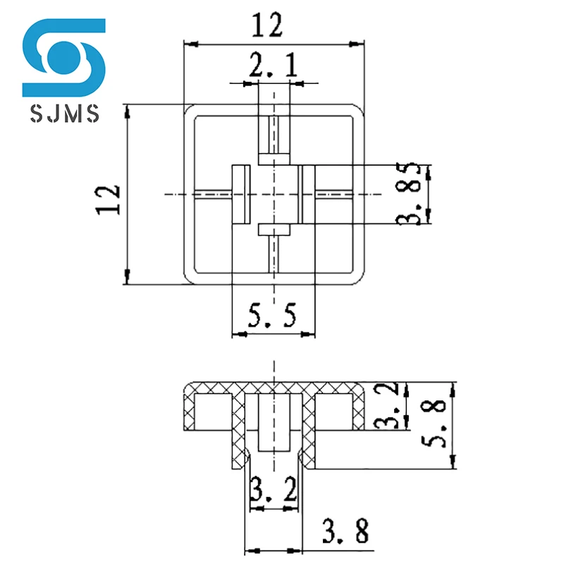 50pcs A14 Siamese long legs Tactile Push Button Switch Cap 12*12*5.8mm Adapted To 12*12*7.3 mm Micro Tact Switches