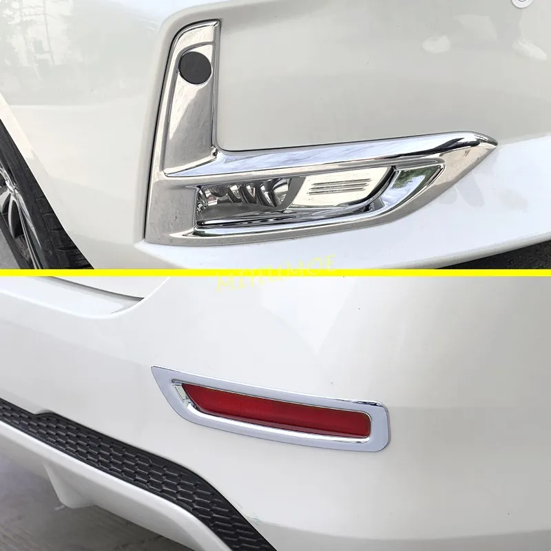 

Для 2020 2021 2022 Nissan Sentra X-Trail хромированные передние и задние нижней части бампера Туман светильник крышка планки