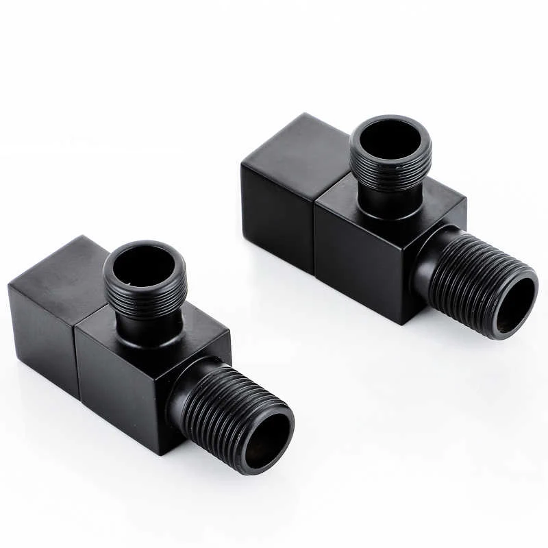 

Tuqiu Angle Valve Water Control Valve Brus Gold Corner Valve Bathroom Tap Water Valve 1/2*1/2 Stainless Steel Black Angle valves
