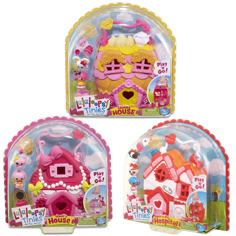 

New Mini Lalaloopsy Doll Tinies Carry Case House Hospital Set Figure Toy Kids Toys Dolls for Girls Children Christmas Gifts