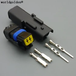 Worldgolden 2 pin male female waterproof  Temperature Sensor headlight FO light connector 211PC022S0049 211PC02280081
