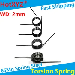 Hotxyz V-Vormige Spiraalvormige Torsieveer 65Mn Staaldraad Diameter 2Mm Helicaltorsio Ring Hoek 60 90 120 180 graden 10 Stuks