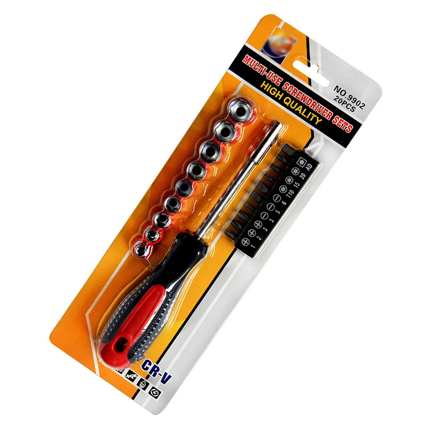 Set di punte per cacciavite con cacciaviti, 20 pezzi, Kit di strumenti di riparazione elettronica per orologio, fotocamera, Tablet, telefono, famiglia