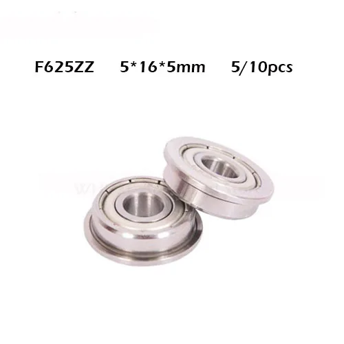 5/10PCS bearing F625ZZ RF1650ZZ 625 625ZZ 5mmx16mmx5mm miniature double sealing cover deep groove ball