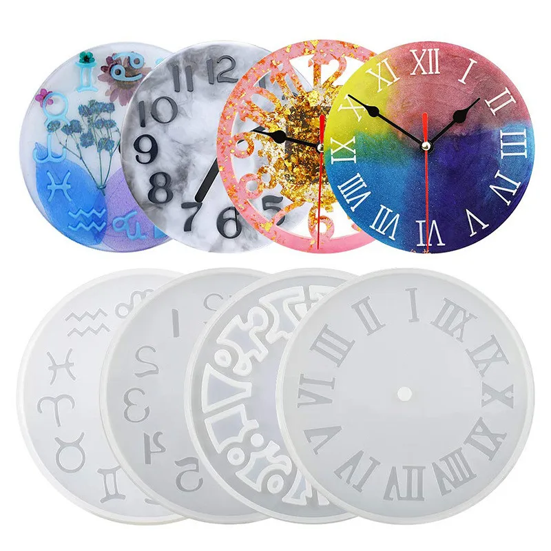 Silicone Mold Clock For Jewelry 15cm Small And Big Size Clock Resin Silicone Mould Handmade Tool DIY Epoxy Resin Molds