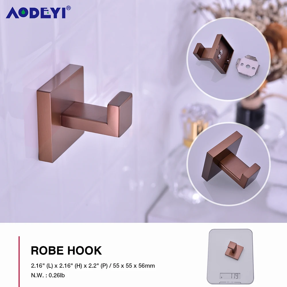 Bathroom Accessories Toilet Paper Holder Brushed Rose Gold Towel Hooks Stainless Steel Bedroom Wall Mount Bath Hardware Sets