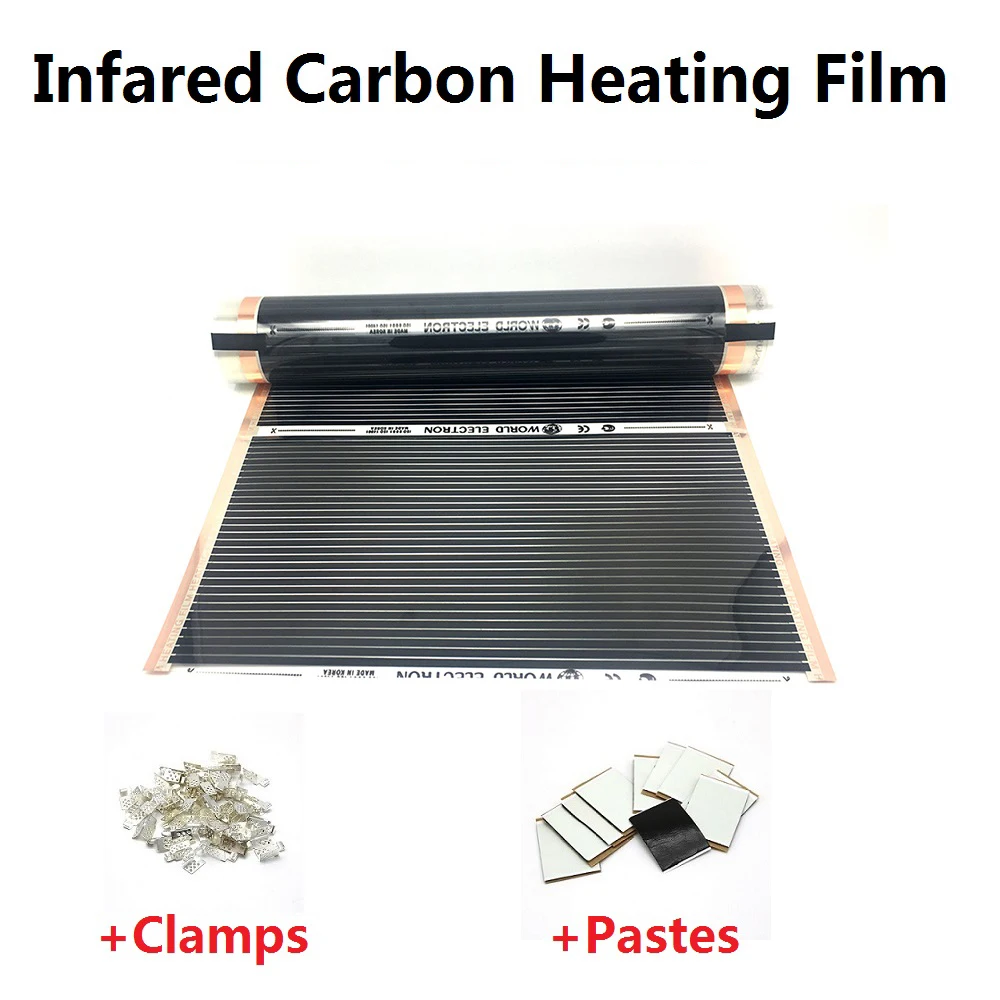 

Infared Underfloor Heating Film 220w/m2 Warm Floor Mat with Clamps and Pastes