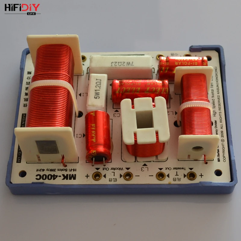 HIFIDIY LIVE MK-400C 3 Way 4 speaker Unit (tweeter + mid +2* bass )HiFi Speakers audio  Frequency Divider Crossover Filters