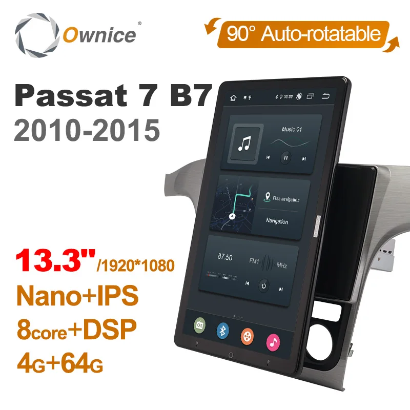 1920*1080 Ownice Android 10.0 for VW passat 7 B7 2010-2015 Car Radio Auto Multimedia Video Audio head Unit 13.3