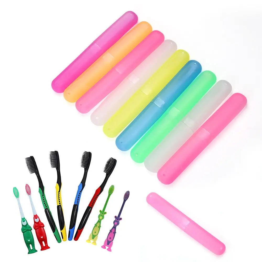 1PC Wheat Straw Colorful Plastic Tooth Brushes Dust-proof Box Toothbrush Holder Protect Case Hiking Camping Chopsticks Box