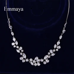 Emmaya Fashion Statement Flower Model Necklace Made By AAA Cubic Zircon Elegant Jewelry For Women Attractive Gift In Party