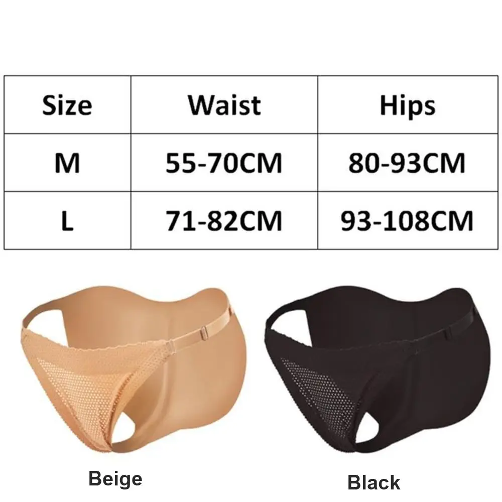 Controle sem costura cuecas de bunda falsa g-string levantador de bunda feminino esponja acolchoada 3d push up calcinha tridimensional nádegas