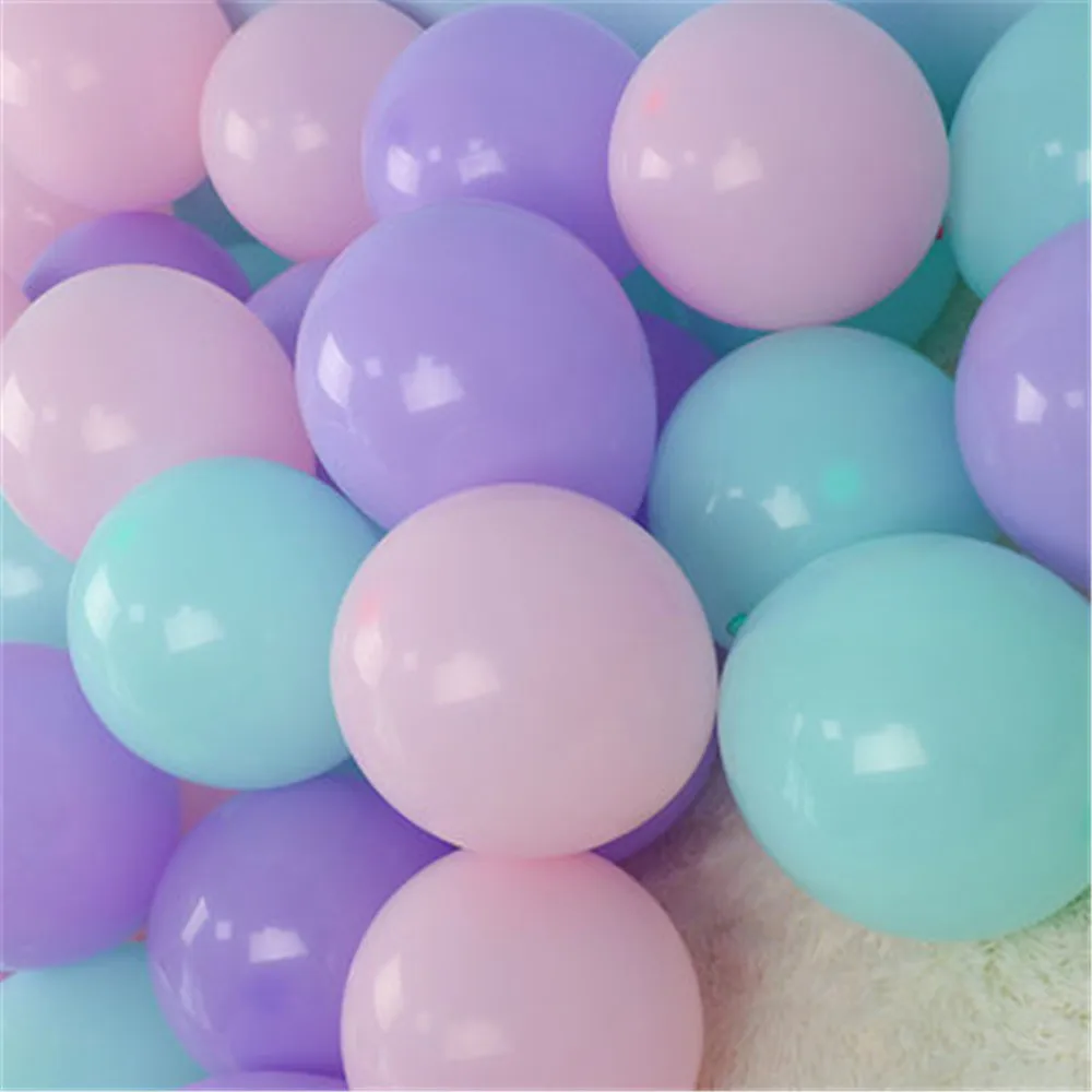 30pcs 5/10/12inch Macaron Balloon Mermaid Color Latex Balloons Birthday Party Christmas Wedding Decoration Baby Shower Baloon