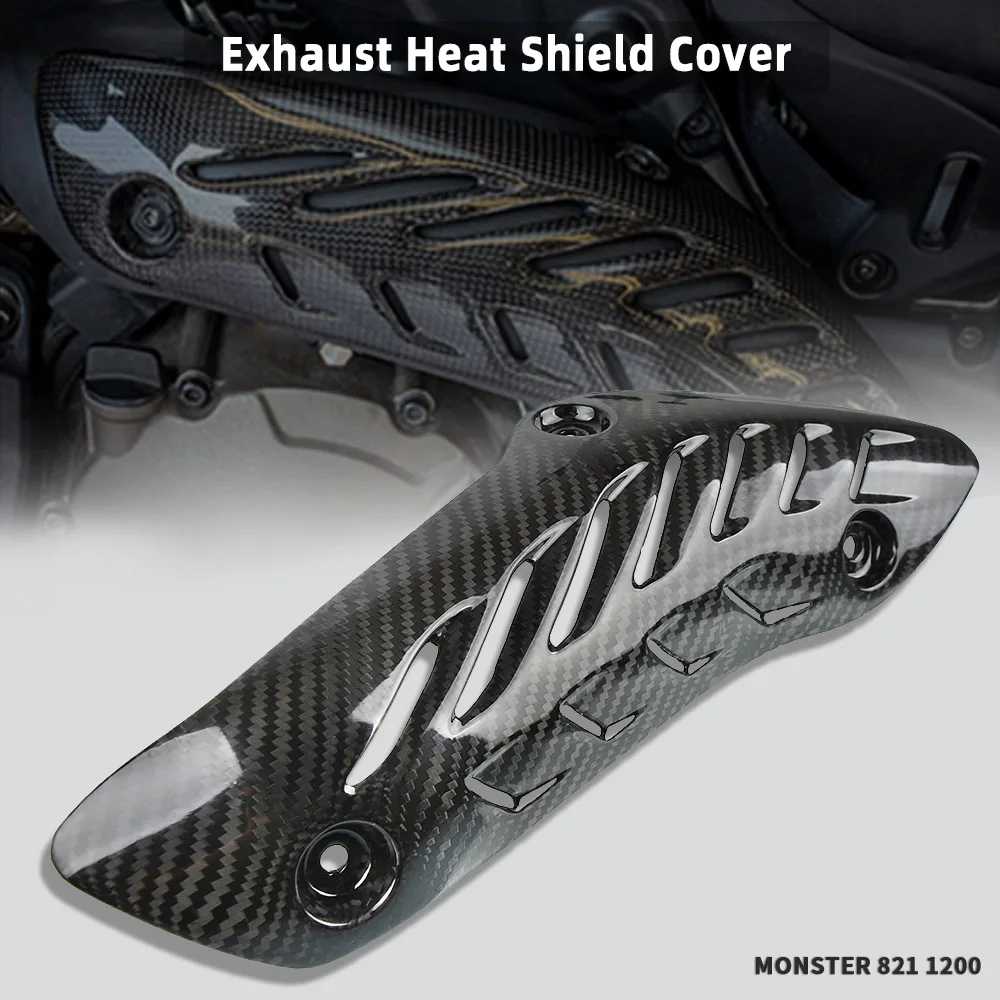 

Motorcycle Exhaust Muffler Carbon Fiber Protector Heat Shield Cover Guard Anti-scalding Cover For Ducati Monster 821 1200MONSTER