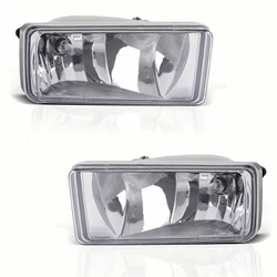 2Pcs Clear Bumper Fog Lights Lamps Driving Lights For 2007-2013 Chevy Silverado 1500 2500 HD Tahoe