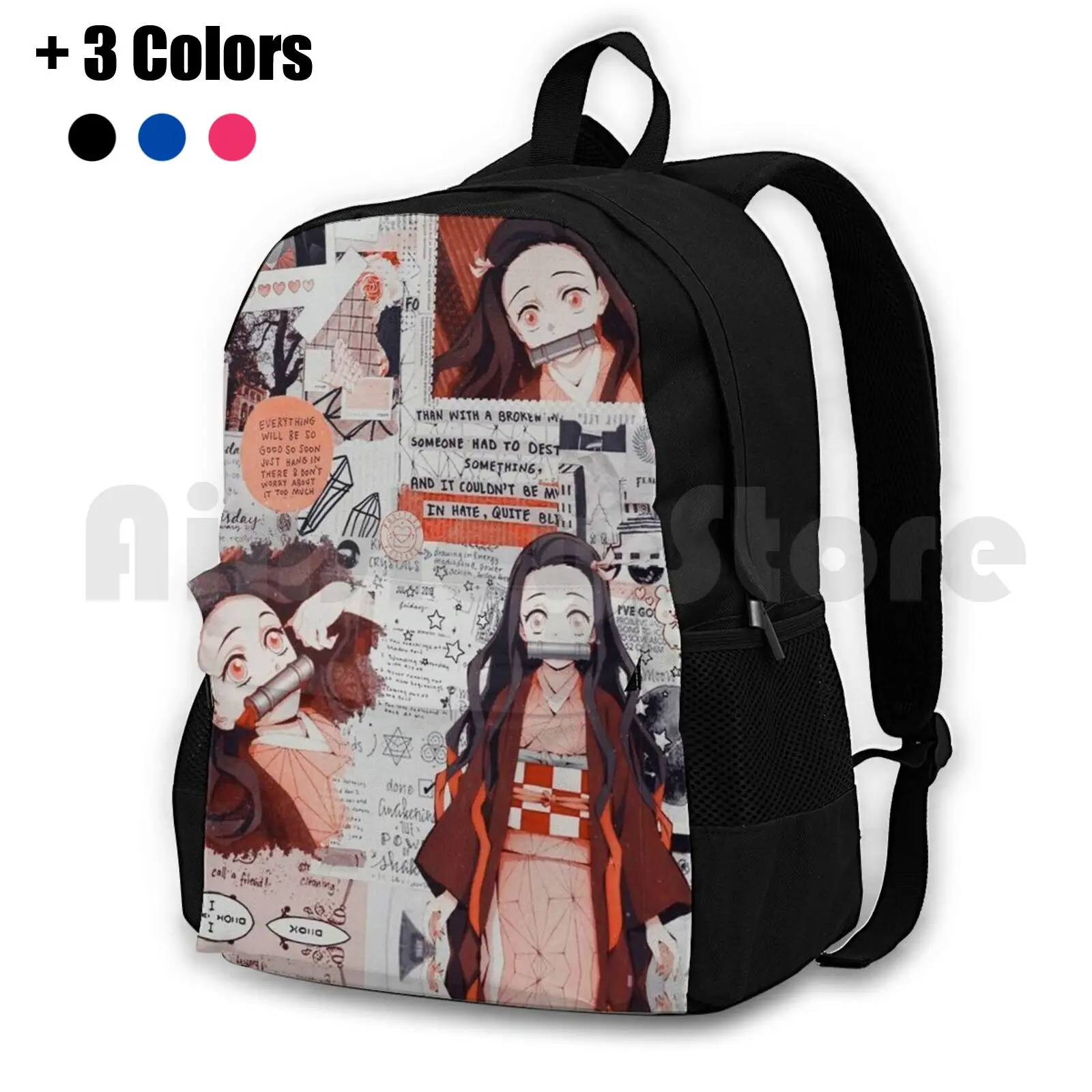 Kamado Nezuko Outdoor Hiking Backpack Riding Climbing Sports Bag Demon Kimetsu No Yaiba Kamado Kamado Nezuko Nezuko Tanjiro