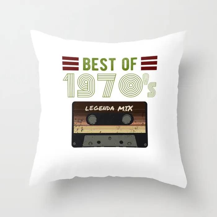 Retro audio tape Plush pillowcase，decorative pillow case for sofa cushion covers 40*40 60*60 30*50 living room  home decoration