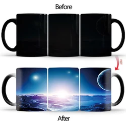 New Space Planet Heat Sensitive Mug BSKT-150 Anime Game Milk Tea Coffee Mug Changing Color Magic Mug Best Gift for Friends