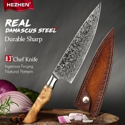 HEZHEN 8.3 Inch Chef Knife Japanese 67layer Damascus Kitchen Kniives VG For Meat Cook Knife 10 Stainless Steel Super Sharp